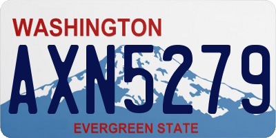 WA license plate AXN5279