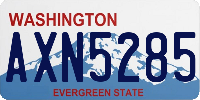 WA license plate AXN5285
