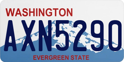 WA license plate AXN5290