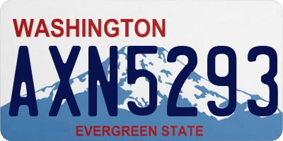 WA license plate AXN5293