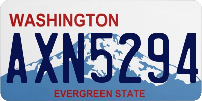 WA license plate AXN5294