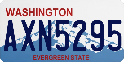 WA license plate AXN5295