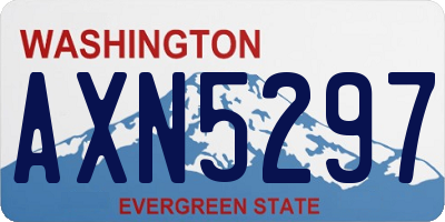 WA license plate AXN5297
