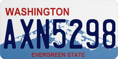 WA license plate AXN5298