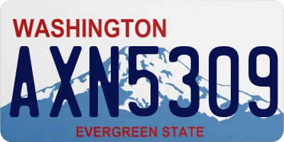WA license plate AXN5309