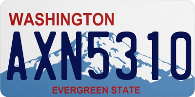 WA license plate AXN5310