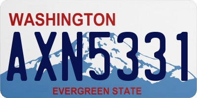 WA license plate AXN5331