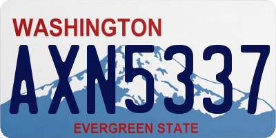 WA license plate AXN5337