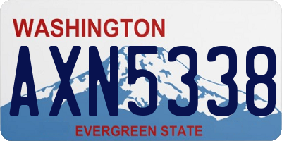 WA license plate AXN5338