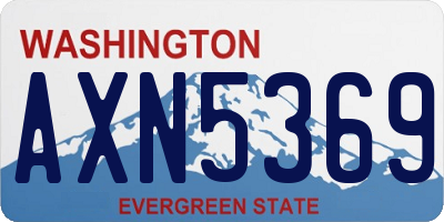 WA license plate AXN5369
