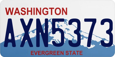 WA license plate AXN5373