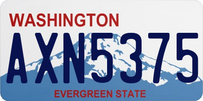 WA license plate AXN5375