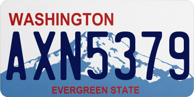 WA license plate AXN5379