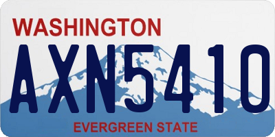 WA license plate AXN5410