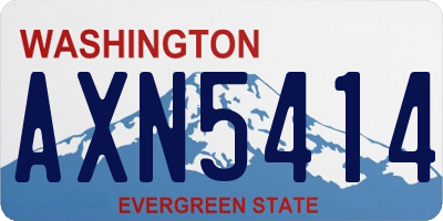 WA license plate AXN5414