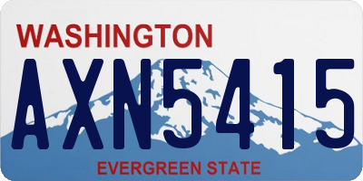 WA license plate AXN5415