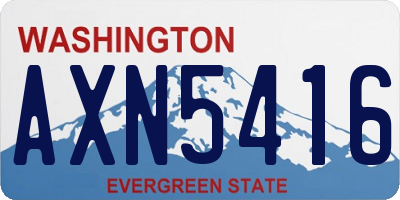 WA license plate AXN5416