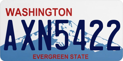 WA license plate AXN5422