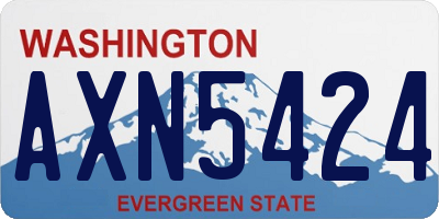 WA license plate AXN5424