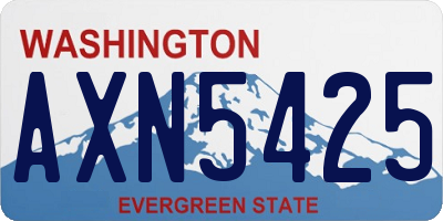 WA license plate AXN5425