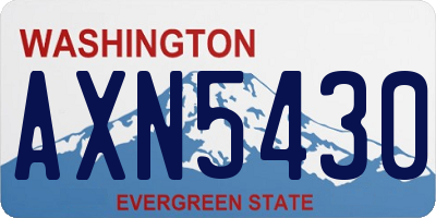 WA license plate AXN5430