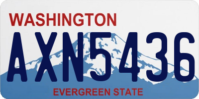WA license plate AXN5436