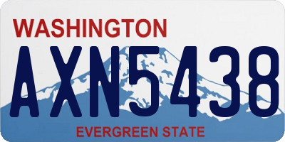 WA license plate AXN5438