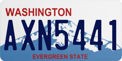 WA license plate AXN5441