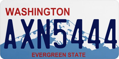 WA license plate AXN5444