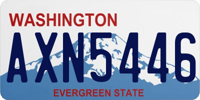 WA license plate AXN5446