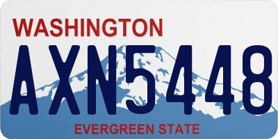 WA license plate AXN5448