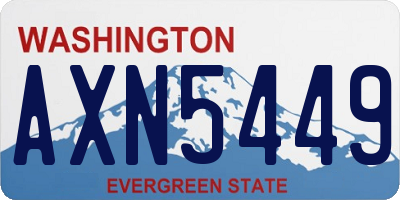WA license plate AXN5449