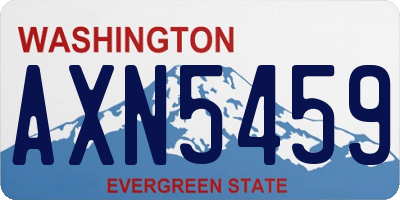 WA license plate AXN5459