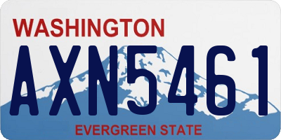 WA license plate AXN5461