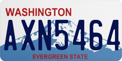 WA license plate AXN5464