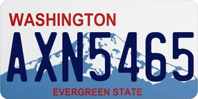 WA license plate AXN5465