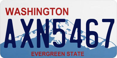 WA license plate AXN5467