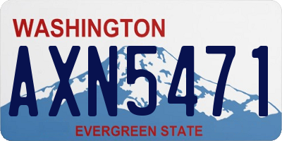 WA license plate AXN5471