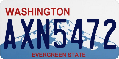 WA license plate AXN5472