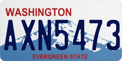 WA license plate AXN5473