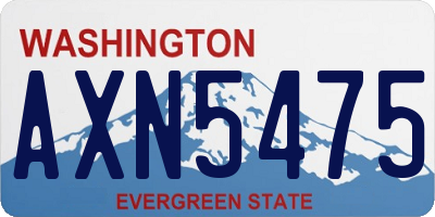 WA license plate AXN5475