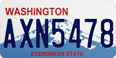 WA license plate AXN5478