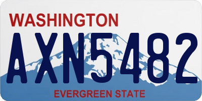 WA license plate AXN5482