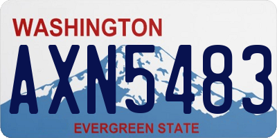 WA license plate AXN5483