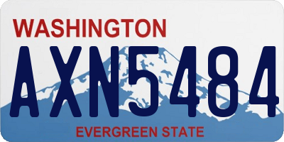 WA license plate AXN5484