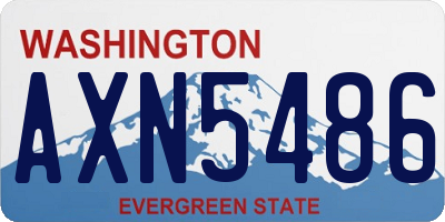 WA license plate AXN5486
