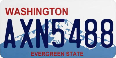 WA license plate AXN5488