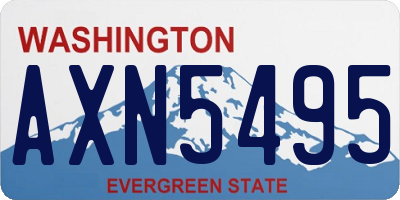 WA license plate AXN5495
