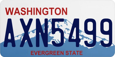 WA license plate AXN5499