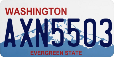 WA license plate AXN5503